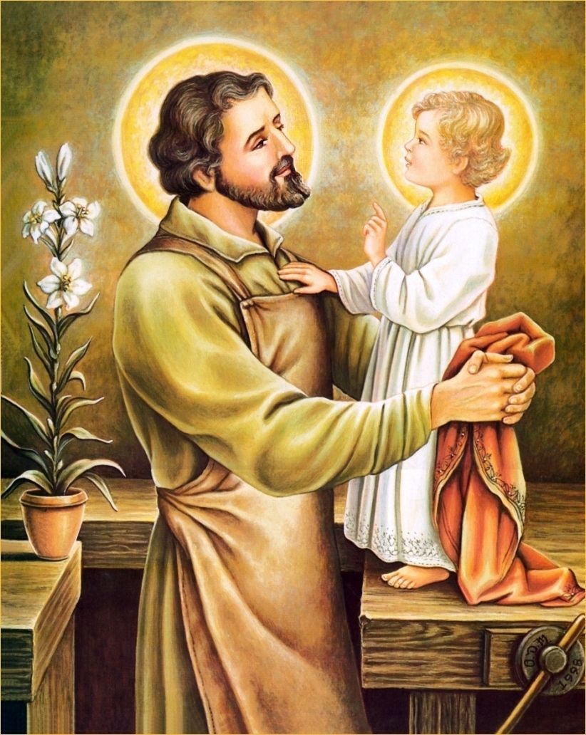 Statue Saint Joseph Le Travailleur En Résine/pierre - Hauteur 25,4 Cm - Décoration Religieuse Ou Inspirante